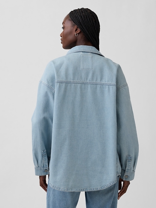 Image number 3 showing, Oversized Denim Shirt Jacket