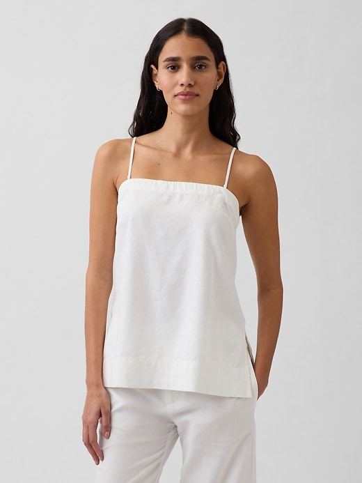 Image number 1 showing, Linen-Blend Cami