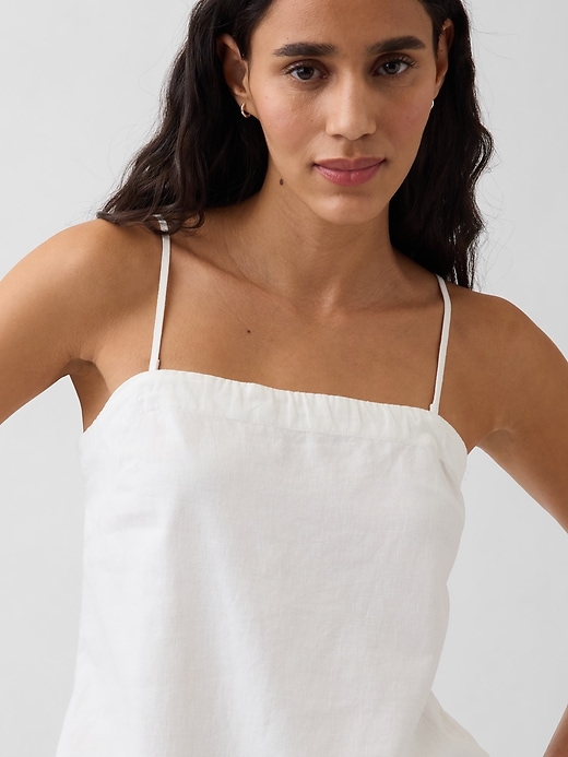 Image number 4 showing, Linen-Blend Cami