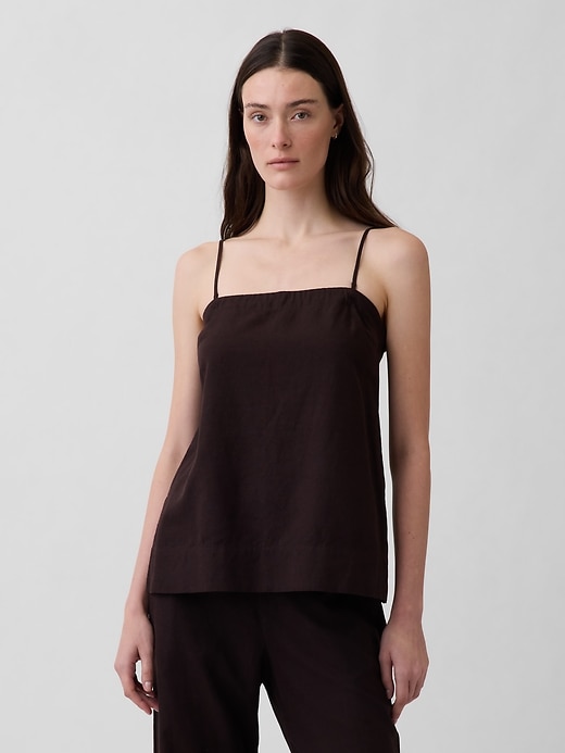 Image number 1 showing, Linen-Blend Cami