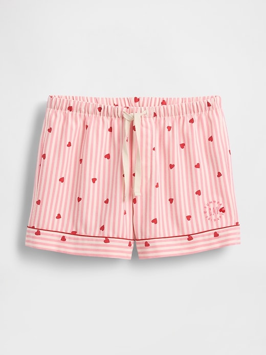 Image number 7 showing, Gap × Summer Fridays Flannel Hearts PJ Boxer Shorts