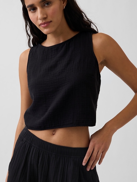 Image number 6 showing, Cotton Gauze Easy Barrel Pants