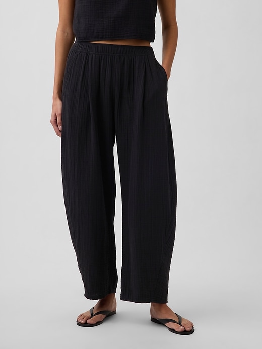 Image number 2 showing, Cotton Gauze Easy Barrel Pants